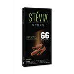 Chocolate Adoçado com Stevia 66% Cacau Stéviachoco Cx. 6x80g