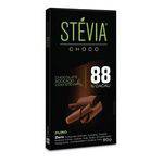 Chocolate Adoçado com Stevia 88% Cacau Stéviachoco Cx. 6x80g