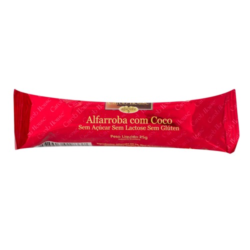 Chocolate Alfarroba com Coco Diet Sem Glutén Lactose e Açucar 25g