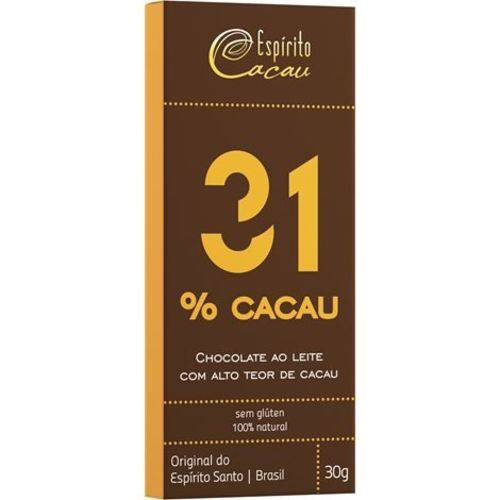 Chocolate ao Leite 31% 30g Espirito Cacau