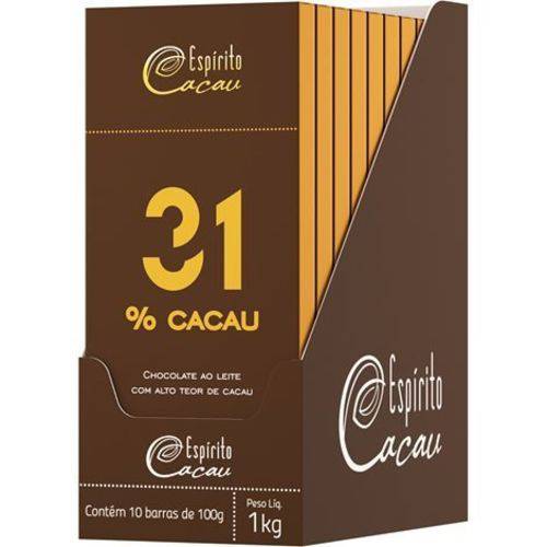 Chocolate ao Leite 31% 100g X 10un Espirito Cacau