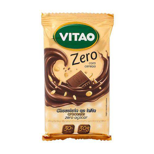 Chocolate ao Leite Zero Açúcar com Cereais Vitao 30g