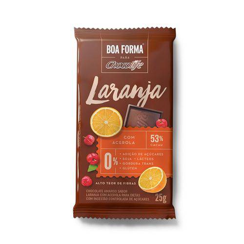 Chocolate Boa Forma Laranja com Acerola Chocolife 25g