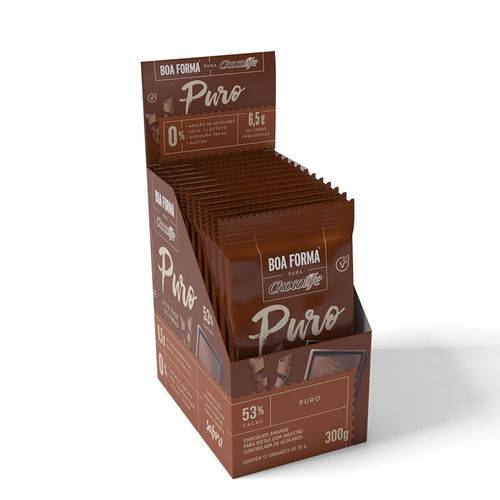 Chocolate Boa Forma Puro 12x25g Chocolife