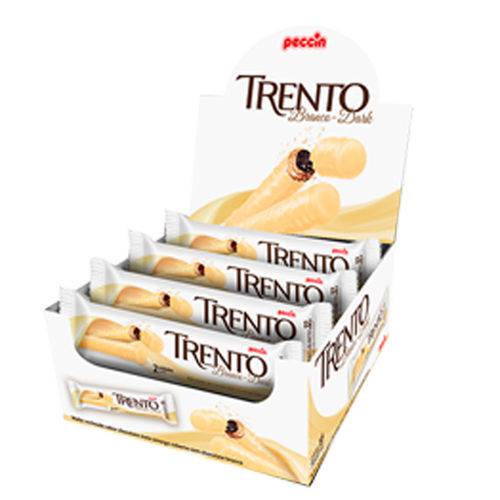 Chocolate Branco com Wafer Trento Recheio Chocolate C/16 - Peccin