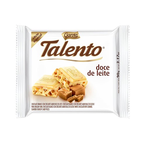 Chocolate Branco Garoto Talento Doce de Leite com 90g