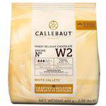 Chocolate Callebaut em Gotas Branco W2 28% Cacau 400g