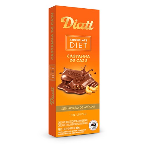 Chocolate Diatt Castanha de Caju Diet 25g