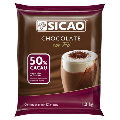 Chocolate em Pó 50% Cacau 1,01kg - Sicao
