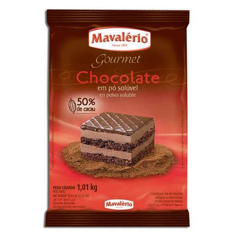 Chocolate em Pó 50% Cacau 1kg - Mavalerio