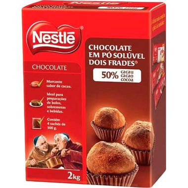 Chocolate em Pó 50% Cacau Dois Frades Nestlé 2Kg