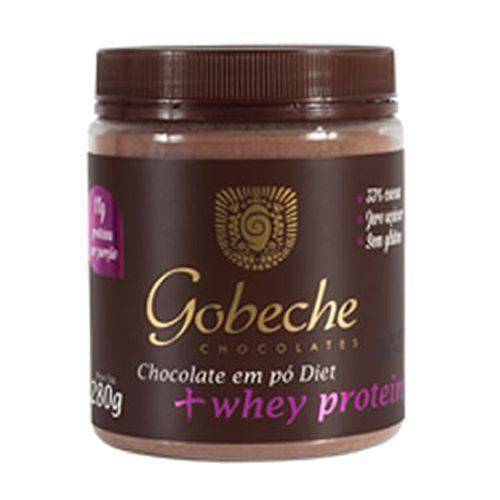 Chocolate em Pó Diet + Whey Protein - 280g - Gobeche
