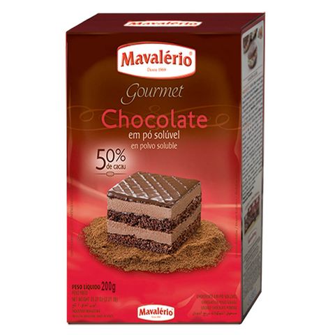 Chocolate em Pó Solúvel 50% Cacau 200g - Mavalério