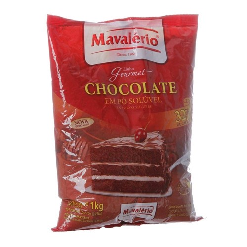 Chocolate em Pó Solúvel 32 Cacau com 1kg Mavalério