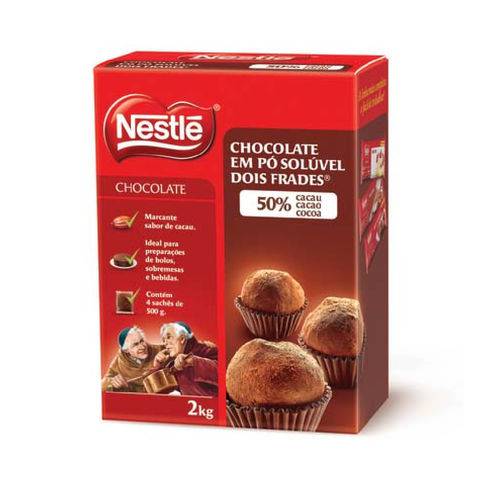 Chocolate em Pó Soluvel Dois Frades 50% Cacau Nestle 2kg