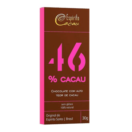 Chocolate Espirito Cacau 46% 30g
