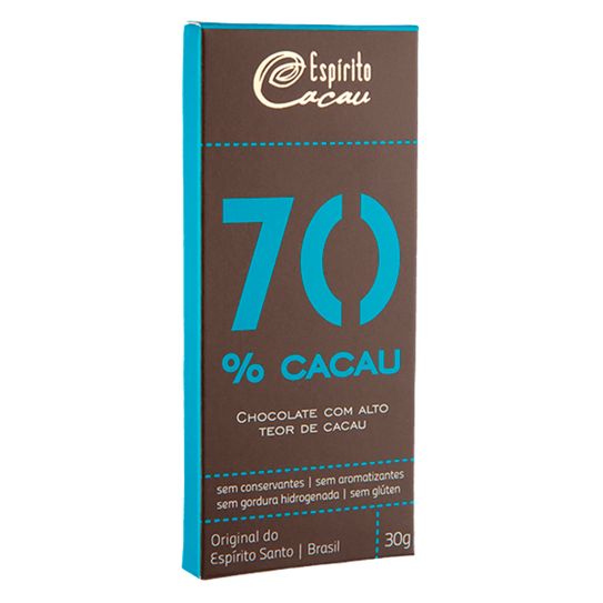Chocolate Espirito Cacau 70% 30g