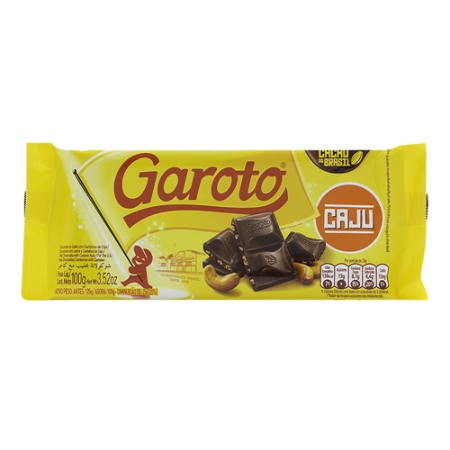Chocolate Garoto Castanha de Caju 100g