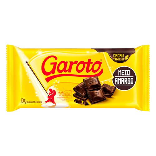 Chocolate Garoto Meio Amargo 100g