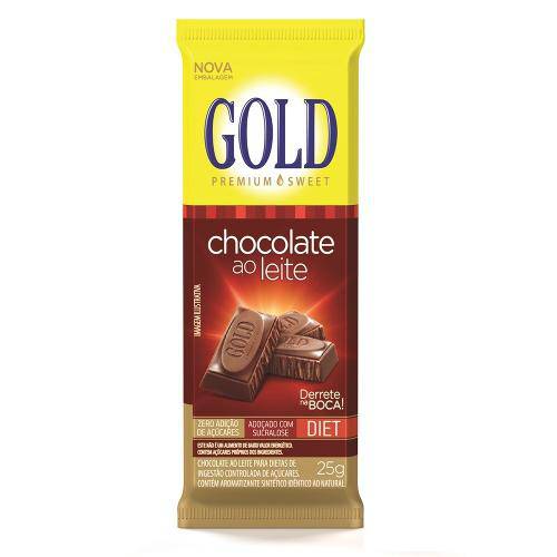 Chocolate Gold Diet ao Leite 25g