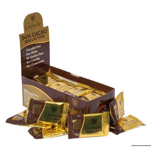 Chocolate Gourmet Gobeche 54% Cacau Sem Lactose/Sem Glúten Display 44 Unidades 12g