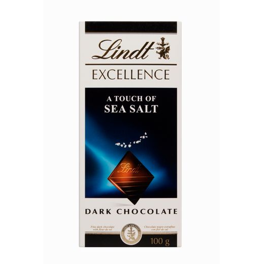 Chocolate Lindt Excellence a Touch Of Sea Salt 100 G (Amargo com Flor de Sal)
