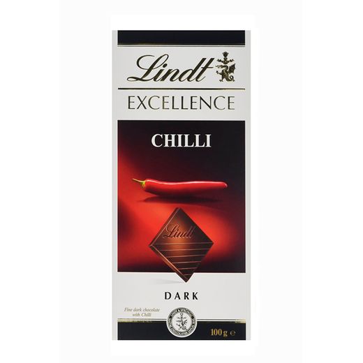 Chocolate Lindt Excellence Dark Chilli 100 G (Meio Amargo com Pimenta)