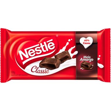 Chocolate Meio Amargo Classic Nestlé 100g