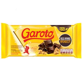 Chocolate Meio Amargo com Amendoim Garoto 90g
