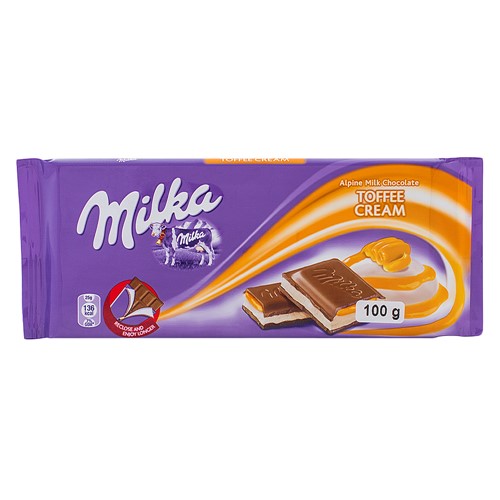 Chocolate Milka Alpine Milk Toffe Cream com 100g