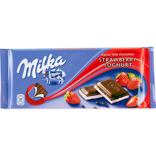 Chocolate Milka Strawberry Yoghurt 100 G