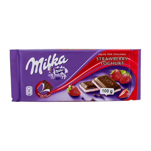Chocolate Milka Strawberry Yoghurt com 100g