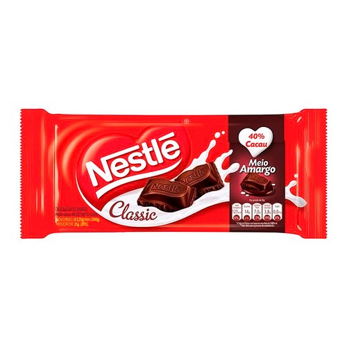 Chocolate Nestlé Classic Meio Amargo 100g