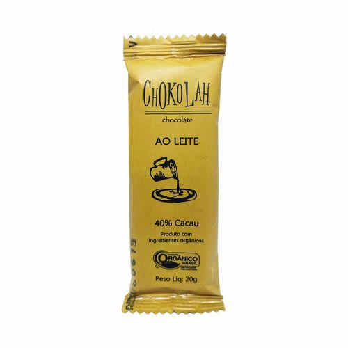 Chocolate Orgânico ao Leite - Chokolah - 20g