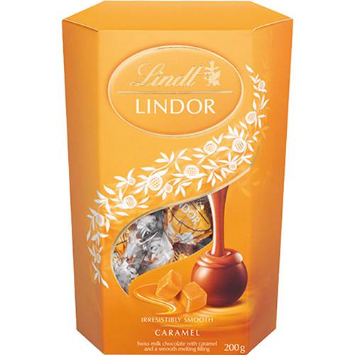Chocolate Suíço Lindor Balls Caramelo Lindt 200g