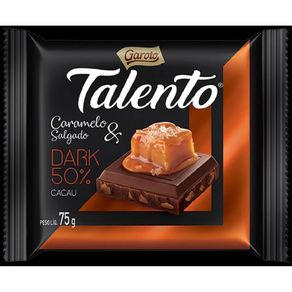 Chocolate Talento Dark Caramelo Salgado Garoto 75g