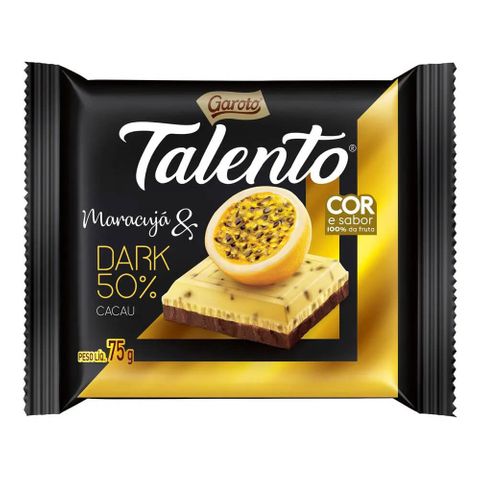 Chocolate Talento Dark Maracujá 75g - Garoto