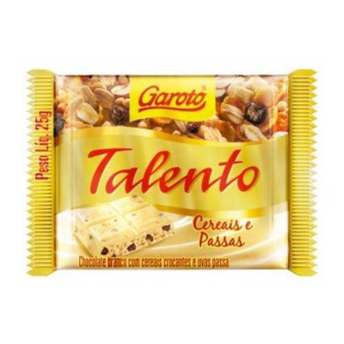 Chocolate Talento Mini Branco C/ Cereais 25g