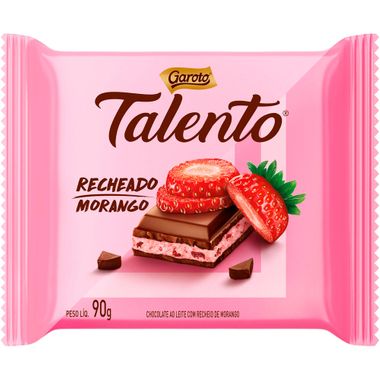 Chocolate Talento Recheado Morango Garoto 90g
