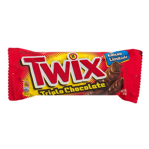 Chocolate Twix Triplo Chocolate com 40g Edição Limitada