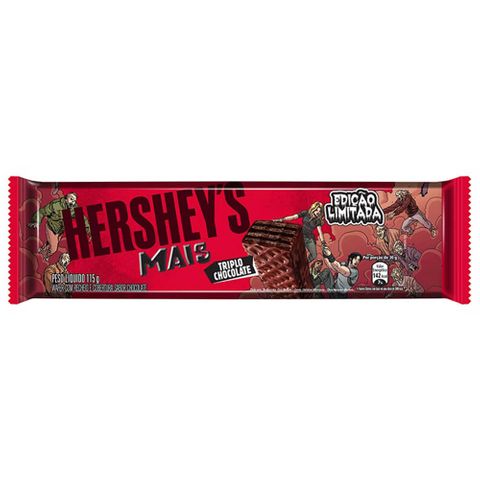 Chocolate Wafer Hersheys Mais Triplo Chocolate 115g - Hersheys