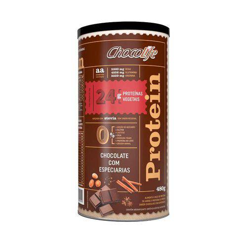 Chocolife Protein Chocolate com Especiarias - Proteína Vegana - 480g
