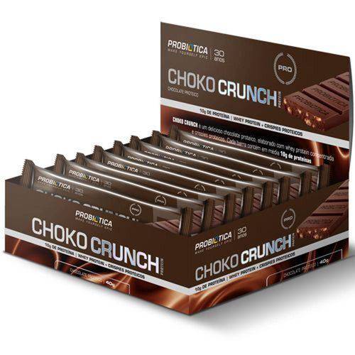 Choko Crunch - Chocolate Proteico Cx 12 Unidades de 40g - Probiótica