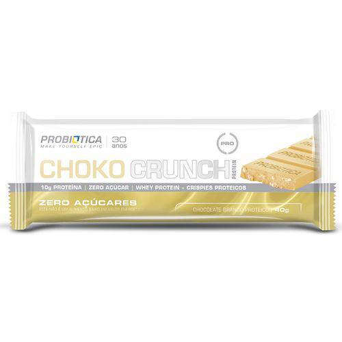 Choko Crunch Protein Chocolate Branco (unid) - Probiótica Pró Premium