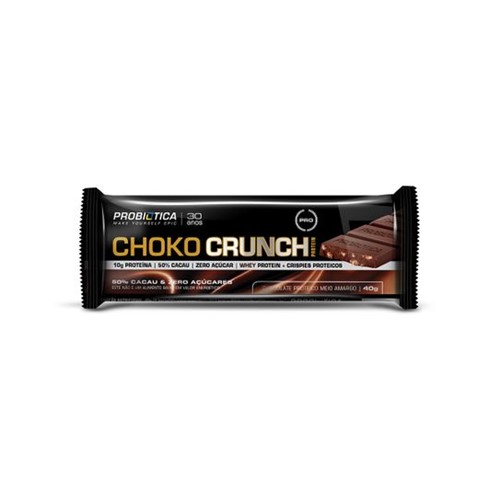 Choko Crunch Protiotica Chocolate Meio Amargo 40g