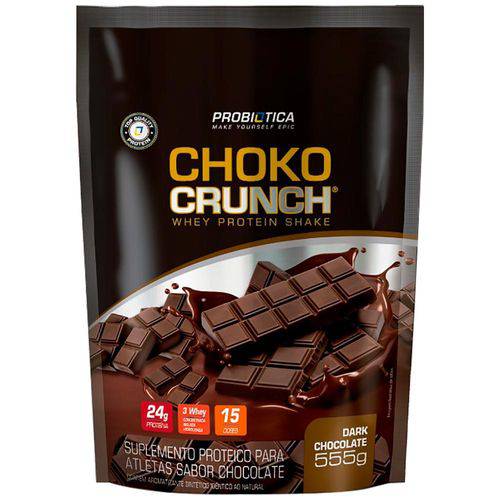 Choko Crunch Whey Protein Shake - 555g - Probiótica - Chocolate