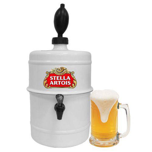 Chopeira Doméstica Portátil 5,1 Litros Branca Stella Artois Master Chopp