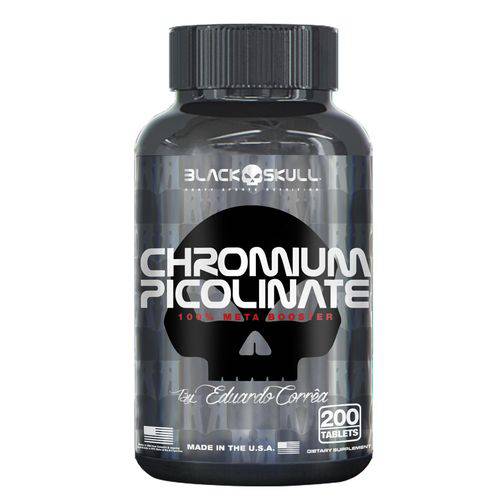 Chromium Picolinato - 200 Tabletes - Black Skull