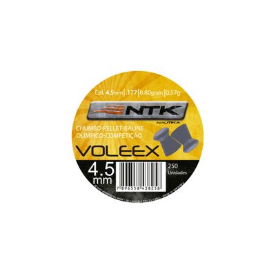Chumbinho NTK Tático para Tiro Esportivo de Cabeça Chata e Alto Poder de Impacto de Calibre 4,5 Mm Voleex