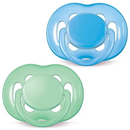 Chupeta BPA Free 2pçs Azul e Verde (6-18m) - Philips Avent